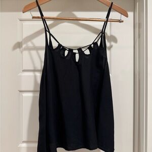 Obey Black Eyelet Top